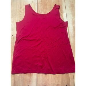 Christopher & Banks Women's Red Sleeveless Tank Top Size L